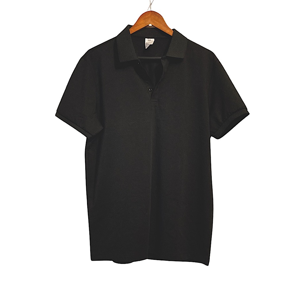 5/$18 NWOT Cotton/Polyester Black Polo Shirt Size L